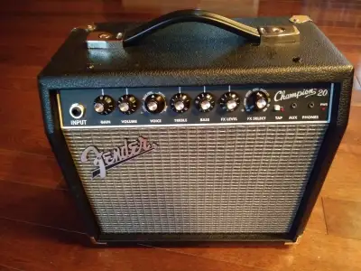 new condition fender champion amp with alot of effects, View more