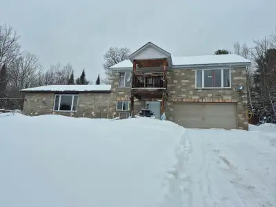 1-acre private country home. 2 plus 1 bedroom. 1.5 story. Stone and siding. Attached 2 car insulated...