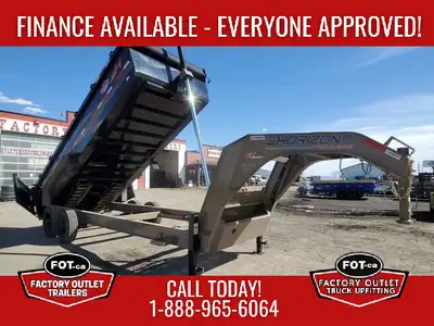 Welcome to Factory Outlet Trailers! NEW 83in x 18ft HD Gooseneck Dump Trailer from Horizon Trailers...
