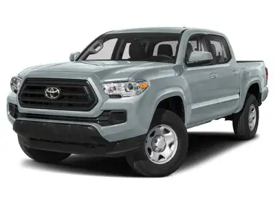 The 2023 Toyota Tacoma Base in a refined gray finish, equipped with a robust 4×4 drivetrain and a sm...