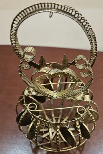 Brass Filipino Wedding Ceremony Basket Arras w/12 coins, View more
