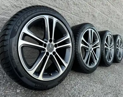 Pirelli Winter Sottozero3 Run Flat MOE Snow Tires and original 18 inch Mercedes Benz C-Class two-ton...