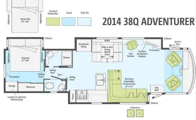 2014 Winnebago Adventurer 38Q in RVs & Motorhomes in Kamloops - Image 3