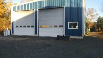 Insulated warehouse with offices and washroom. Steel and concrete construction. Heated with heat pum...