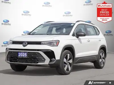 New Price! White 2025 Volkswagen Taos Trendline AWD | Keyless Entry | Bluetooth AWD 8-Speed Automati...