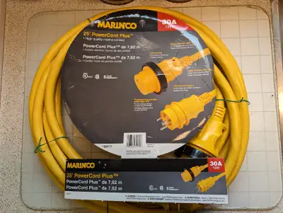25 ft high quality marine cord set,, 30 a. 125 v