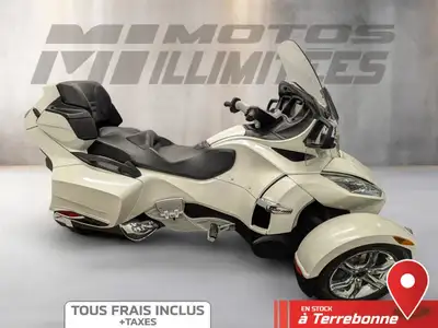 CAN-AM SPYDER RT LIMITED 2012 Blanc 39782 km au compteur. Motos Illimitées Terrebonne. Prix de vente...