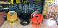 RIMS AND TIRES FOR SKID STEER LOADERS