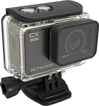 Activeon CX Gold Plus camera with waterproof housing and handle