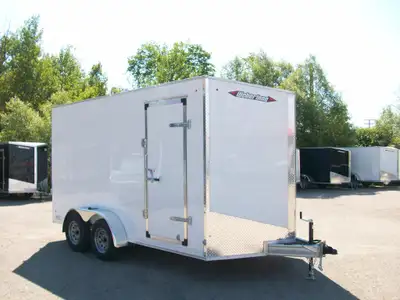 Remorque neuve struture galvanise 7' x 14' v-nose 2 essieux 3500lb.GLISSIERE HD 7' de haut interieur...