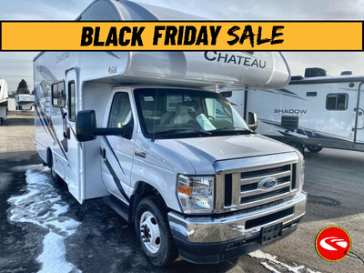 Thor Motor Coach Chateau 22B Class C gas motorhome highlights: Private Bedroom Bunk Over Cab Rear Co...