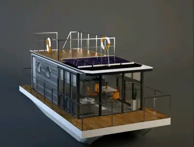 Houseboat Basis Kit Do you dream about owning a houseboat ? But can not or don't want to spend $100....