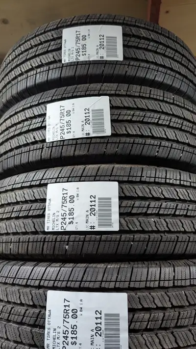 SET OF 4X MICHELIN LTX M/S 2 TAG # 20112 Size: 245/75/17 245/75/17 Excellent condition Pressure test...