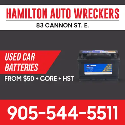 Car Battery, New and Used Reconditioned Batteries In Stock Ready for pick up. Tested with Warranty....