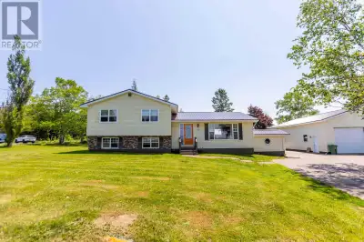 Fantastic 4 level split on the outskirts of town! Brand new steel roof on the house and the garage....