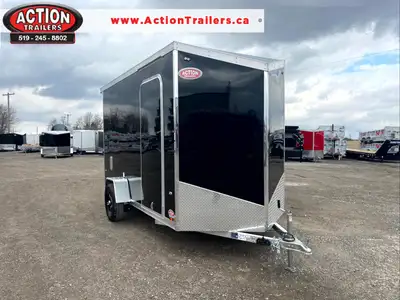 LEGACY SERIES ALL ALUMINUM FRAME 6' X 12' SINGLE AXLE CARGO WITH 12in. EXTRA HEIGHT, RAMP DOOR AND P...