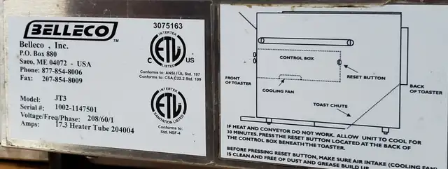 Commercial Countertop Toaster (up to 950 slices per hour) USED in Industrial Kitchen Supplies in City of Toronto - Image 3