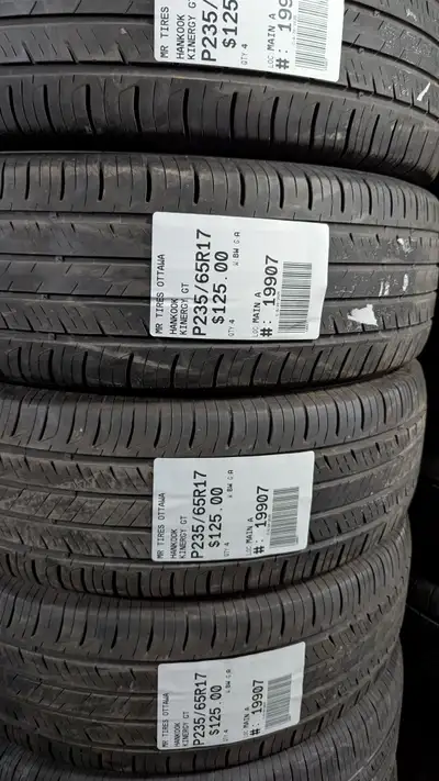 SET OF 4X HANKOOK KINERGY GT TAG # 19907 Size: 235/65/17 235/65/17 Excellent condition Pressure test...