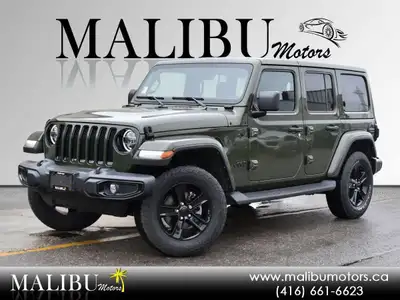 FINISHED IN GREEN ON BLACK LEATHER, FREEDOM TOP, SOFT TOP INCLUDED, TOW PACKAGE, HEATED SEATS AND ST...