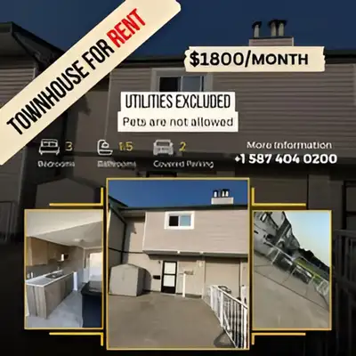TOWNHOUSENFOR RENT