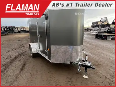 2026 ROYAL 5'X10' +2' V-NOSE ENCLOSED CARGO TRAILER Color: Charcoal (1) 2900lb Lippert Spring Axle T...