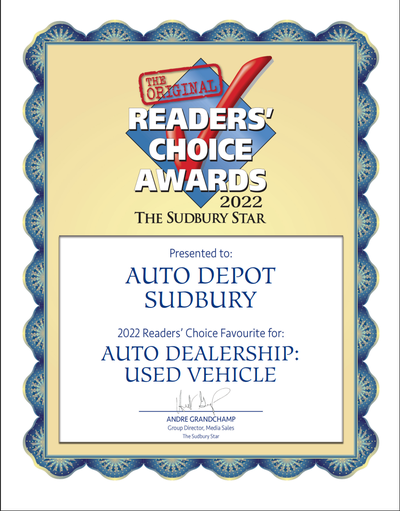 Locally owned business for over 32 years and voted Sudbury’s favourite dealership. Auto Depot showca...