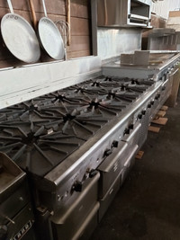 HUSSCO USED 72"  12 Burner Unit Restaurant Kitchen Equipment
