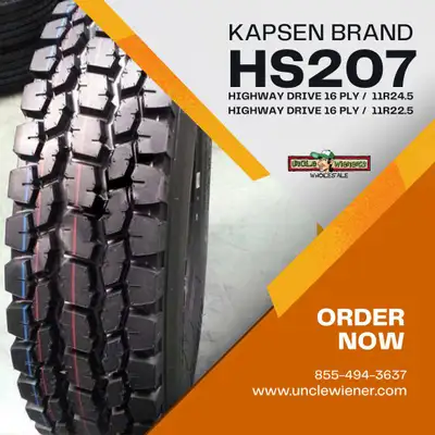 TAXES KAPSEN HS207 PREMIUM MID TO LONG HAUL HIGHWAY DRIVE TIRES HS207225 KAPSEN TRUCK TIRES OPEN SHO...