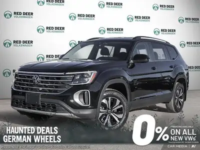 The 2025 Volkswagen Atlas Comfortline 2.0 TSI 4MOTION in a striking black finish is your invitation...