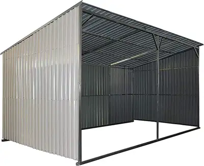 NEW 12 X 20 FT ALL METAL LIVESTOCK SHED MS1220L SALE $1995.00 This metal livestock shed can protect...