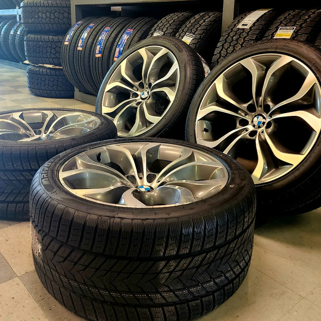 AUTHENTIC ORIGINAL BMW X5 Wheels With Winter Tires | 20" Tires in Tires & Rims in Calgary
