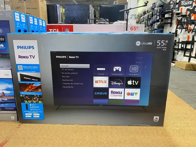 PHILIPS 55" FRAMELESS 4K ULTRA HD SMART ROKU TV in TVs in City of Toronto - Image 2