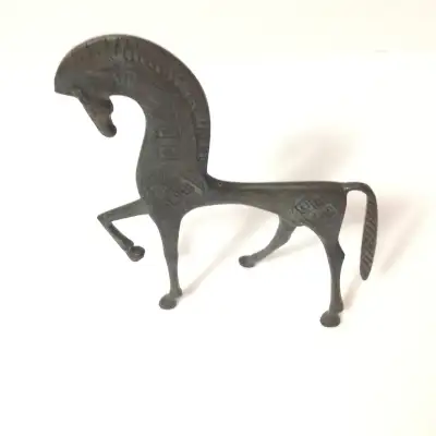 art Oxidized bronze horse handmade in Greece, View more