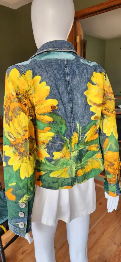 Sunflower denim jacket.Ladies medium size.Certified original a, View more