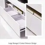 NEW HIGH GLOSS LED TV STAND WHITE / BLACK S3036 in Other in Regina - Image 9