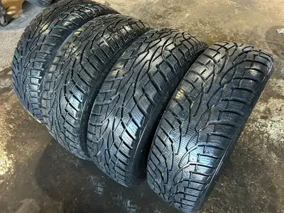 TIRES 205 65 16 Uniroyal Tiger Paw Ice and Snow 3 Tread Depth 9 9 10 10 /32nds $400 FOR THE SET