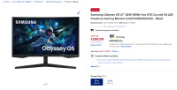Samsung Odyssey G5 32” Gaming monitor