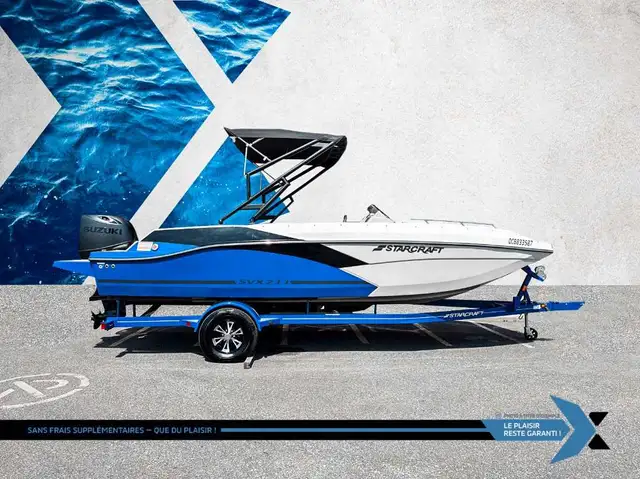 2023 STARCRAFT SVX 211 OB 140hp deck boat bateau Ponte in Powerboats & Motorboats in Laval / North Shore - Image 3