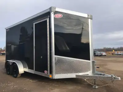 IDEAL CARGO 7X14 GALVANIZED ENCLOSED TRAILER WITH REAR RAMP DOOR AND 12in. EXTRA HEIGHT! Built Tough...