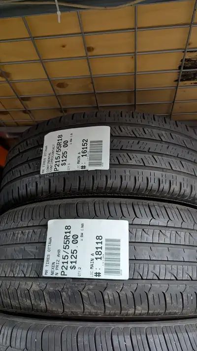 PAIR OF 2X NEXEN N PRIZ AH8 TAG # 18118 Size: 215/55R18 215/55R18 Excellent condition Pressure teste...