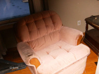 $.40-COMFORTABLE  CHAiR + MATCHiNG $135 COUCH---TO-DAY