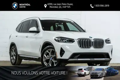 *English below* *Français:* Ce superbe BMW X3 xDrive30e 2023, affichant seulement 14 819 km, provien...