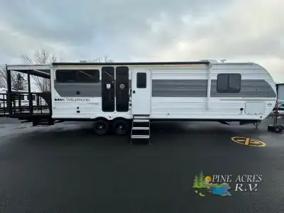 Forest River Wildwood travel trailer 34VERANDA highlights: Rear Veranda/Porch Large Slide Out 20' Aw...