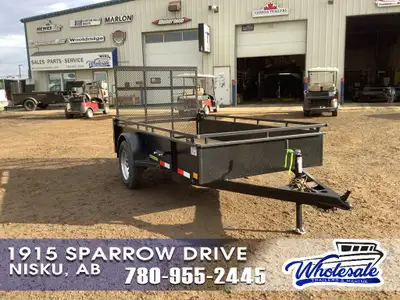 10' SINGLE AXLE UTILITY TRAILER LOCATED IN NISKU, AB SIZE: 60.5in. X 122in. WEIGHT: 1,038 lbs PAYLOA...