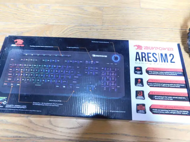 FOR SALE, ARES M2 MEMBRANE MULTI-LED GAMING KEYBOARD.