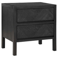 Thea Contemporary Nightstand with Integrated Power Bar Grey