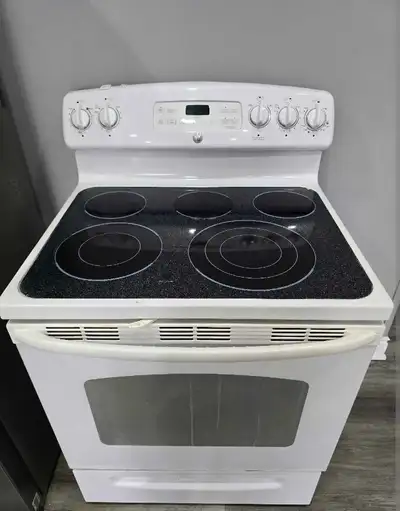 WOW GE 30" White Electric Ceramic Top Stove Oven Range, View more