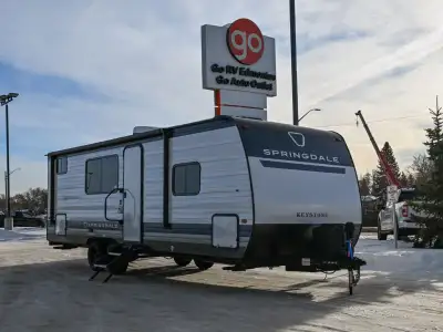 The 2026 Springdale 2300BH is a lightweight travel trailer with a bunkhouse layout designed for fami...