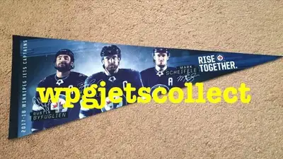 Winnipeg Jets - Dustin Byfuglien, Blake Wheeler, Mark Scheifele - Captains Player Pennant - 2018. It...