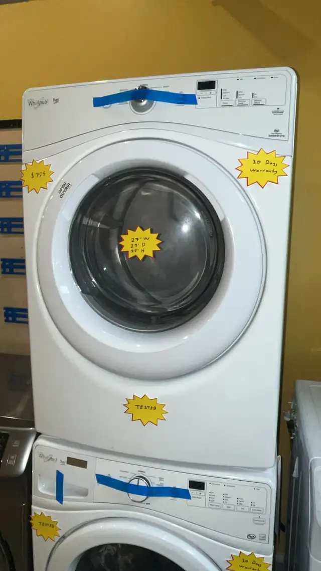 Whirpool 27” Stackable Washer Fully Tested  30-Day Warranty in Washers & Dryers in Kitchener / Waterloo - Image 3